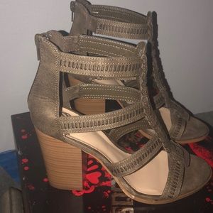 Fergalicious olive green heels